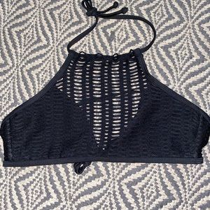 black halter top swim suit